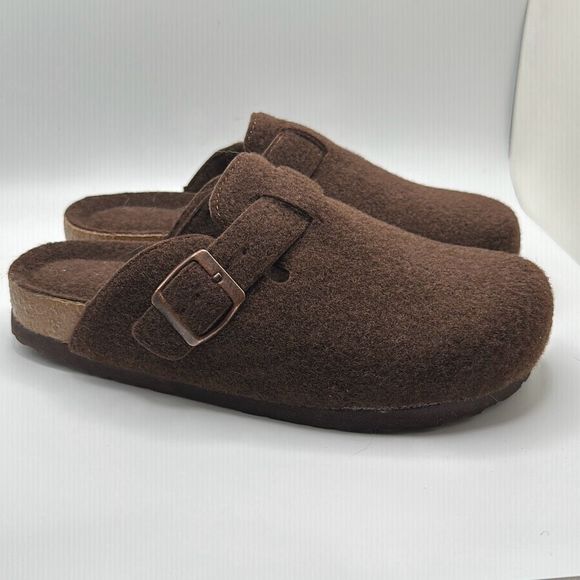 CUSHIONAIRE Womens Clog 7 BROWN WOOL - Picture 1 of 7